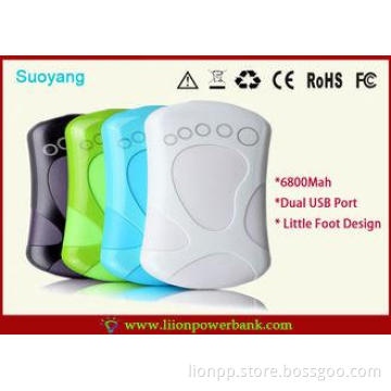 Little foot Universal Portable 6800mah Power Charger FOR IP